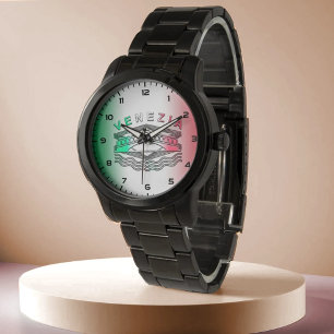 Montre Venezia Rialto Gras Lignes Grand Bracelet Noir