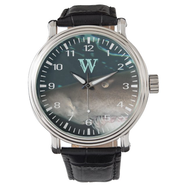 Montre Véritable surveillance personnalisée du requin (devant)