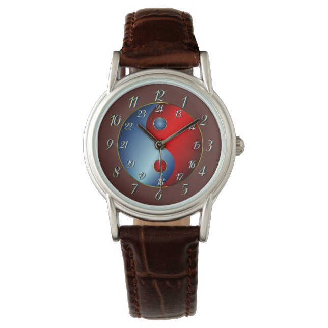 Montre Vers la Terre - Yen Yang Watch Brown (devant)