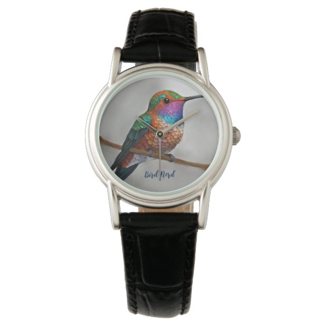 Montre Vibrant Allen’s Hummingbird Painting (devant)