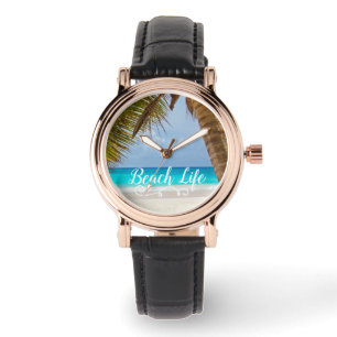 Montre Vie de plage - Plage de sable et palmiers