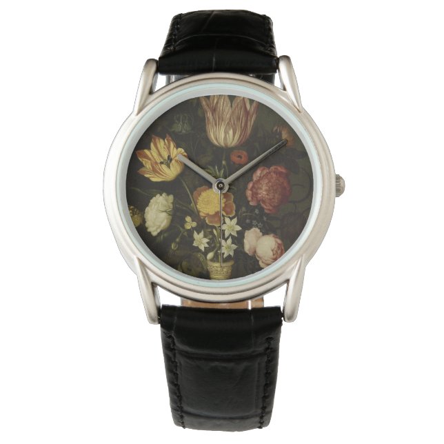 Montre Vie morte avec des fleurs dans un Vase Wan-li Ambr (devant)