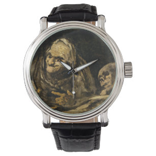 Montre Vieille femme avec un squelette (mort) (Francisco