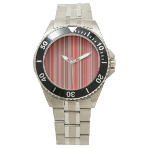 Montre Viele bunte Streifen im roten Muster