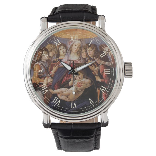 Montre Vierge et enfant aux anges par Sandro Botticelli (devant)