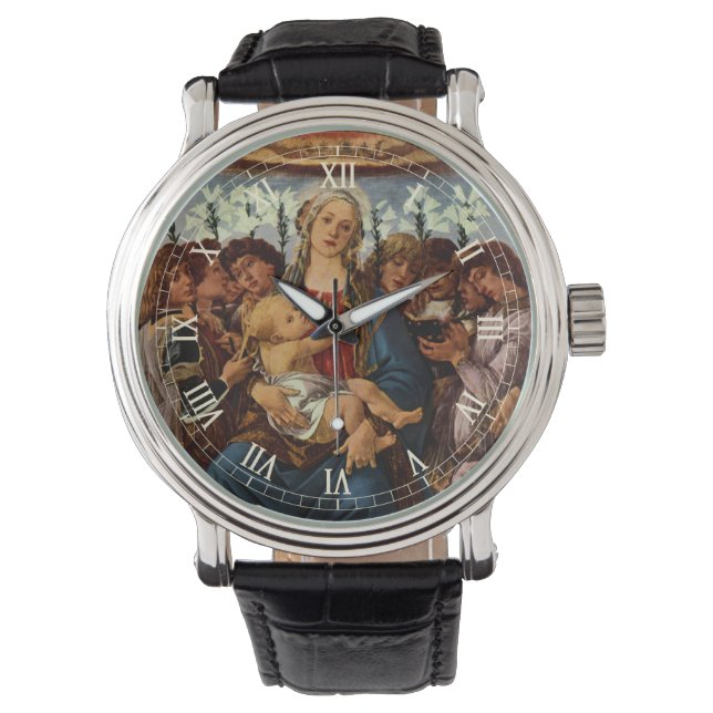 Montre Vierge et enfant avec huit anges par Botticelli (devant)