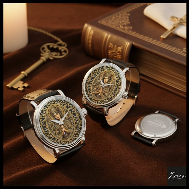 Montre Vierge Marie Révérence Dorée (Créateur téléchargé)