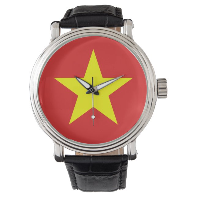 Montre Viêt Nam Drapeau Yellow Star Watch (devant)