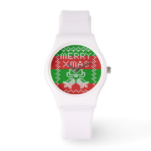 Montre Vilain pull motif sonnettes Joyeux fils Xmas