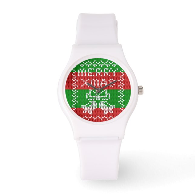 Montre Vilain pull motif sonnettes Joyeux fils Xmas (Recto)