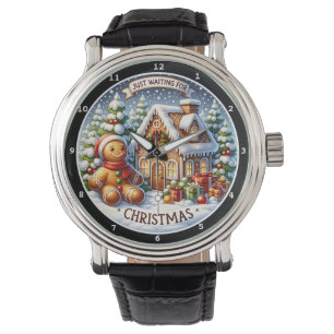 Montre Village de pain d'épices Charme Noël Fête Murale