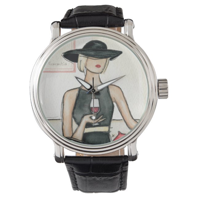 Montre Vin de boisson fashionista (devant)