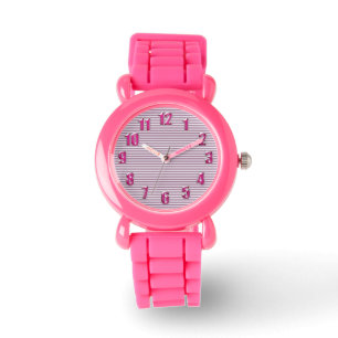 Montre Vin rouge grand nombre brillant sur bandes motif