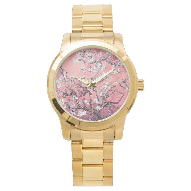 Montre Vincent Van Gogh Almond Blossoms Peach Watch (devant)