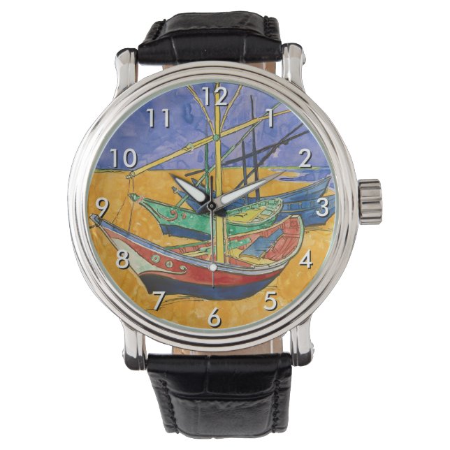 Montre Vincent van Gogh - Bateaux de pêche sur la plage (devant)