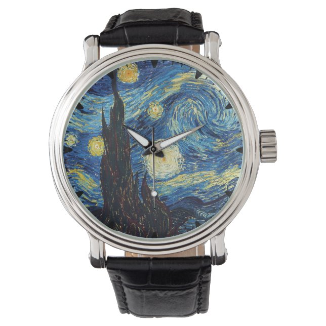 Montre Vincent Van Gogh Peinture nocturne Starry (devant)
