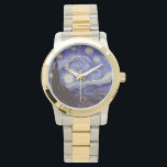 Montre Vincent Van Gogh Starry Nuit Vintage Art<br><div class="desc">Vincent van Gogh Starry Night Art Peinture Starry Night est un tableau de l'artiste post-impressionniste néerlandais Vincent van Gogh. Le ciel bleu de la nuit est rempli de nuages tourbillonnants, d'étoiles et d'une lune brillante croissant. Il est dans la collection permanente du Musée d'Art Moderne de New York depuis 1941....</div>