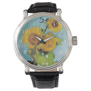 Montre Vincent Van Gogh - Trois tournesols dans un vase