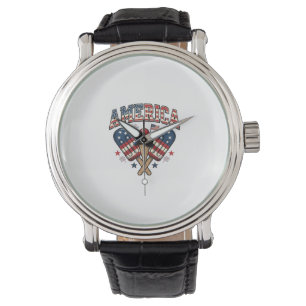 Montre Vintage America Ice Cream Patriotic Shirt Design_1