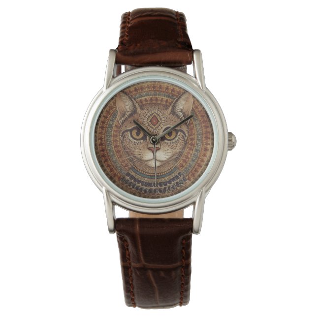 Montre Vintage, Antique Cat, Ancient Greece Style (devant)