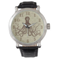 Vintage Brown Octopus