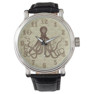 Montre Vintage Brown Octopus