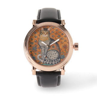 Montre Vintage Cat, Cat Motif Art , Classic 