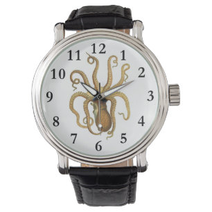 Montre vintage de calmar rétro Octopus