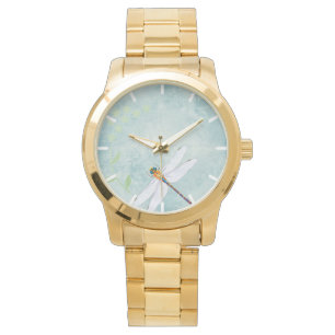 Montre Vintage Dragonfly on Faded Floral