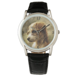 Montre vintage élégante de photo de chien
