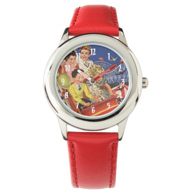Montre Vintage Enfants Ballottes Roller Dessous de verre  (devant)