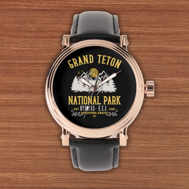 Montre Vintage Grand Teton Nature Panorama (Créateur téléchargé)