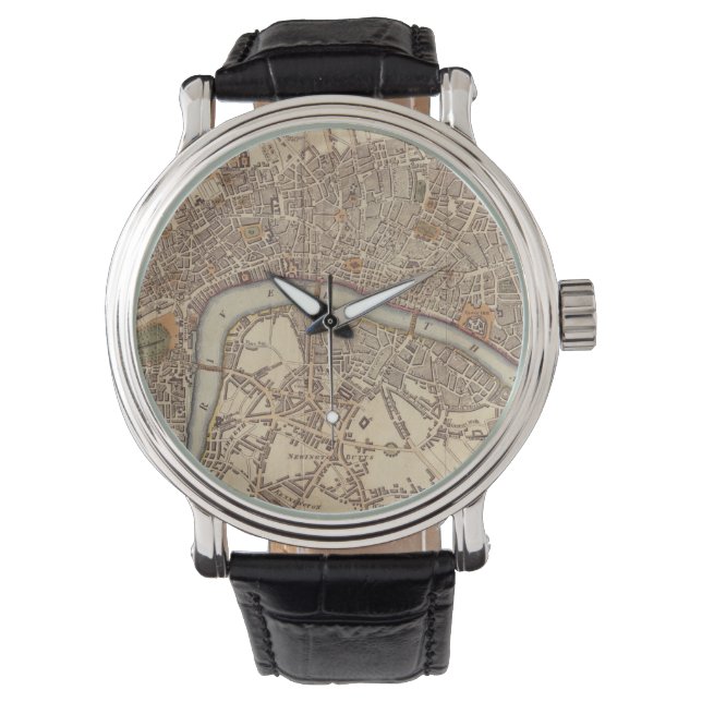 Montre Vintage Map of London England (1807) (devant)