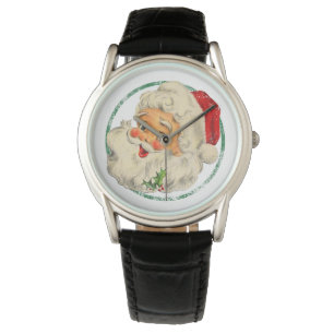 Montre Vintage Noël Père Noël Face Vieux Mode T