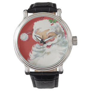 Montre Vintage Noël Père Noël, Jolly et Winking