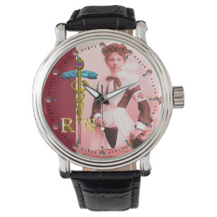 Montre VINTAGE NURSE et Gold Caduceus