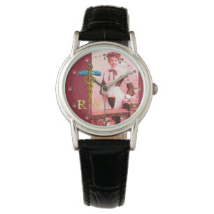 Montre VINTAGE NURSE et Gold Caduceus