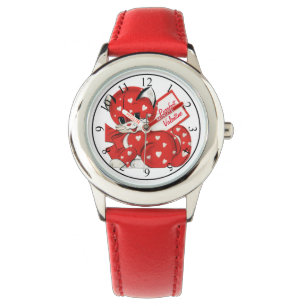 Montre Vintage Valentine Red Chat White Hearts Retro Love