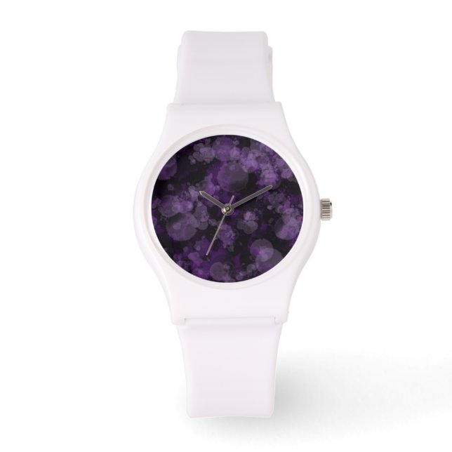 Montre Violet foncé Splash Sporty Blanc (Recto)