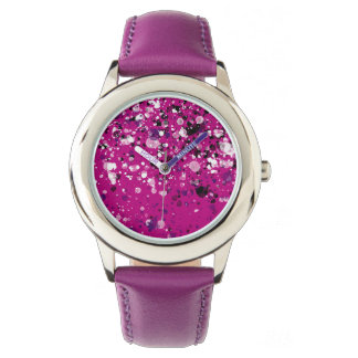 Montre violette amusante aux couleurs