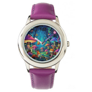 Montre violette de forêt brillante