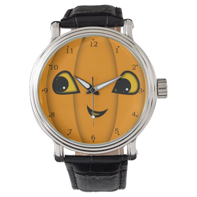 Montre Visage de citrouille d'Halloween (devant)