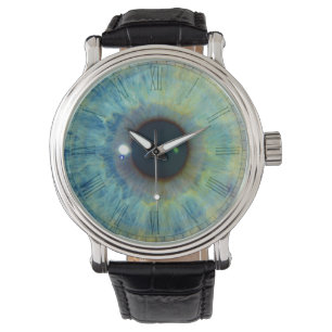 Montre Visage d'horloge de globe oculaire