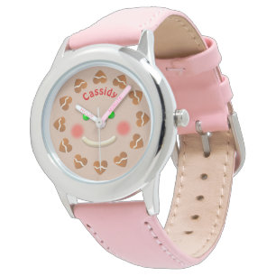 Montre Visage mignon de bonhomme en pain d'épice