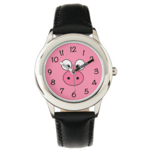 Montre Visage rose de porc