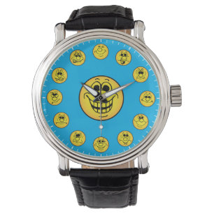 Montre Visages et expressions amusants Emoji's in Yellow 