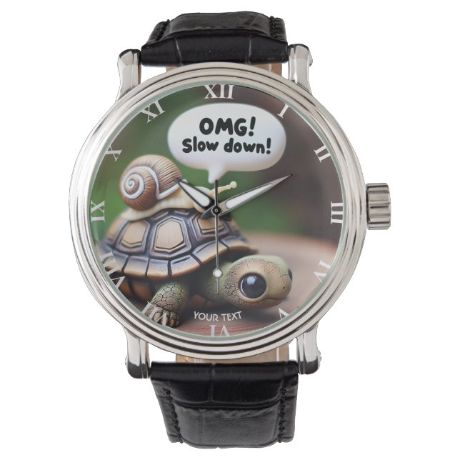 Montre Vitesse de l'escargot de tortue mûre Imaginaire (devant)