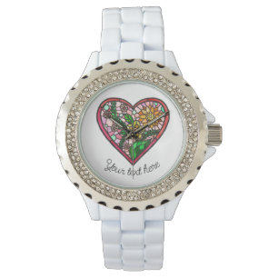 Montre Vitrail de coeur d'amour