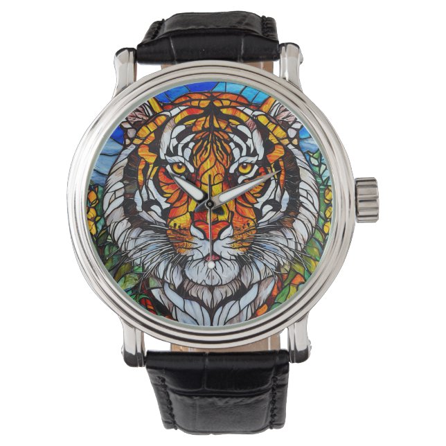Montre Vitraux de tigre (devant)