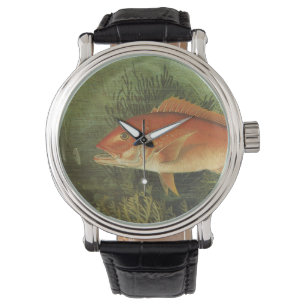Montre Vivaneau rouge par Kilbourne, Vie marine vintage